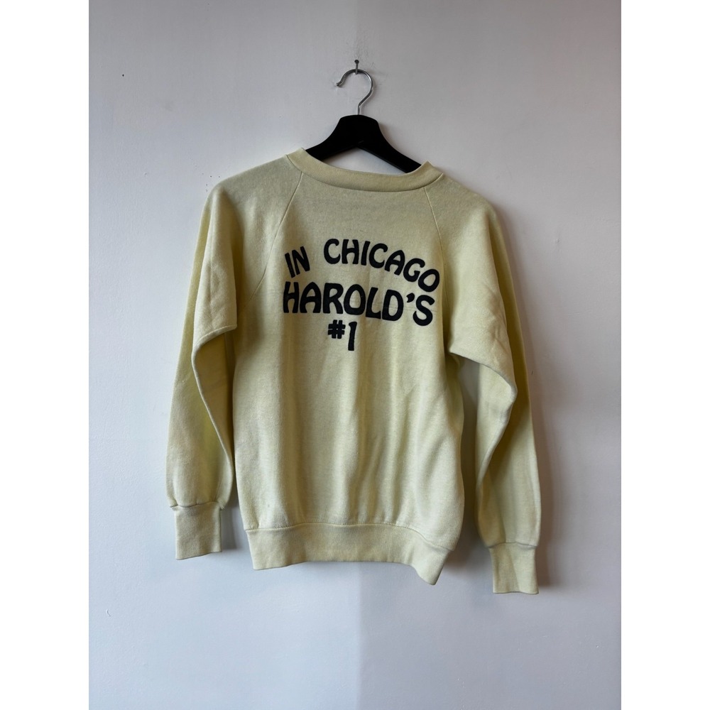 Vintage‎ Harold Washington Sweatshirt Mens XS Chicago Pullover 80s Crewneck